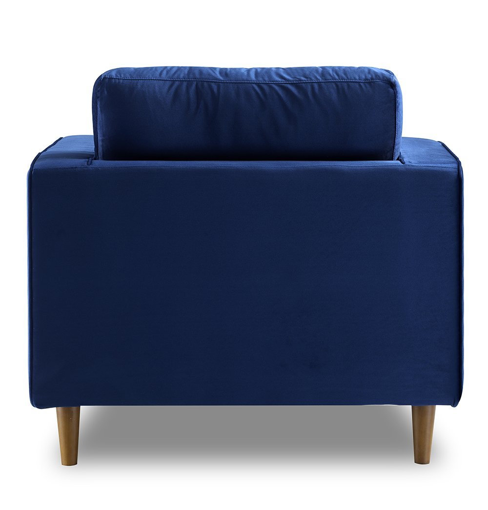 Bente Tufted Velvet Lounge Chair - Blue