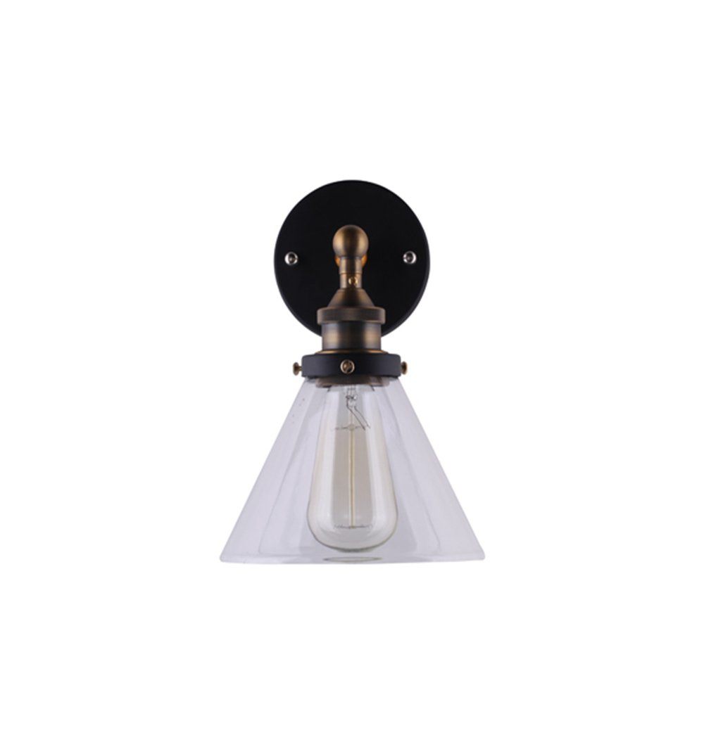 Clear Glass Funnel Wall Lamp