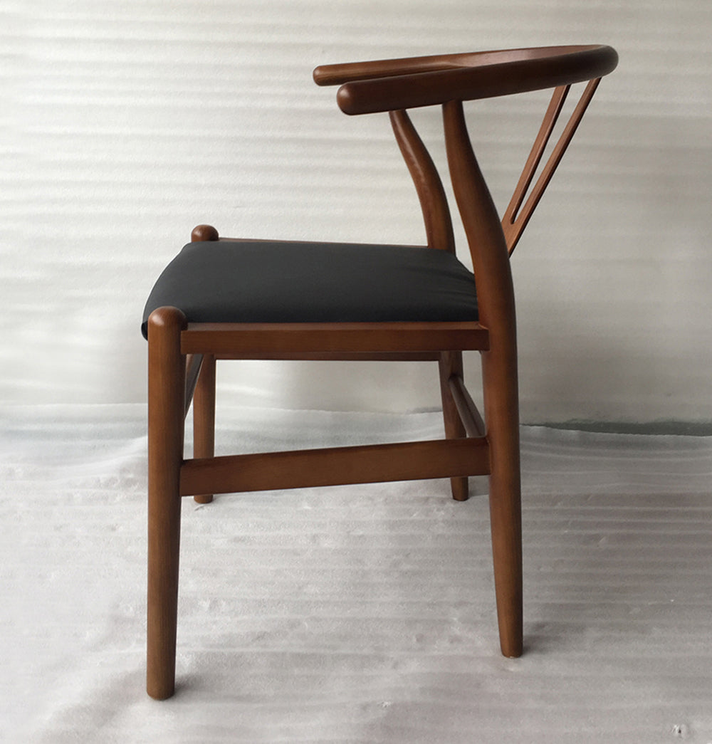 Dagmar Chair - Walnut & Black Leather