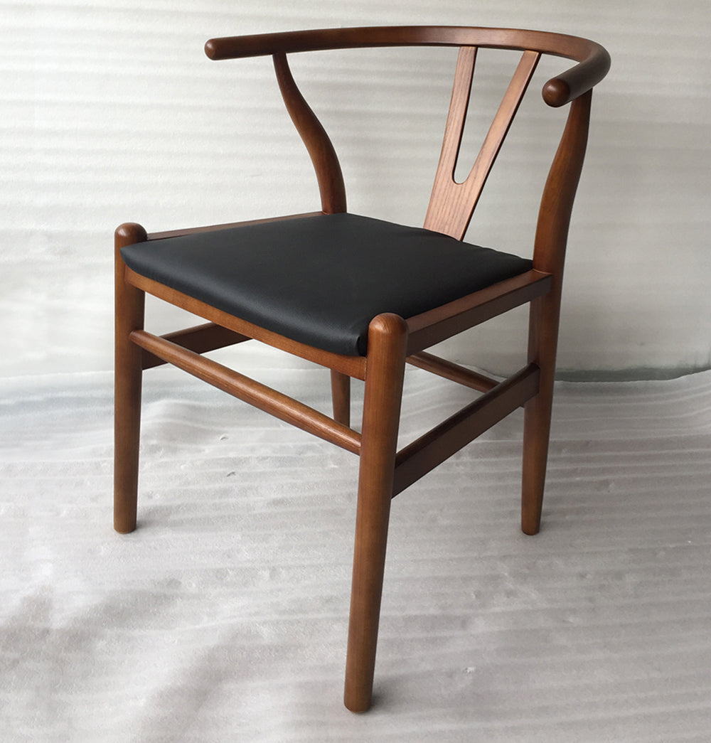 Dagmar Chair - Walnut & Black Leather