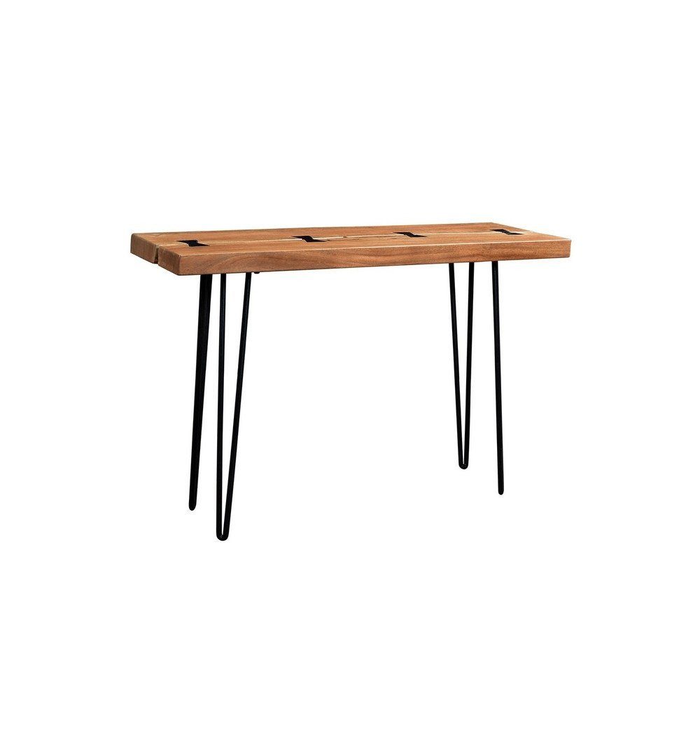 Driftwood Solid Acacia Console Table with Hairpin Legs