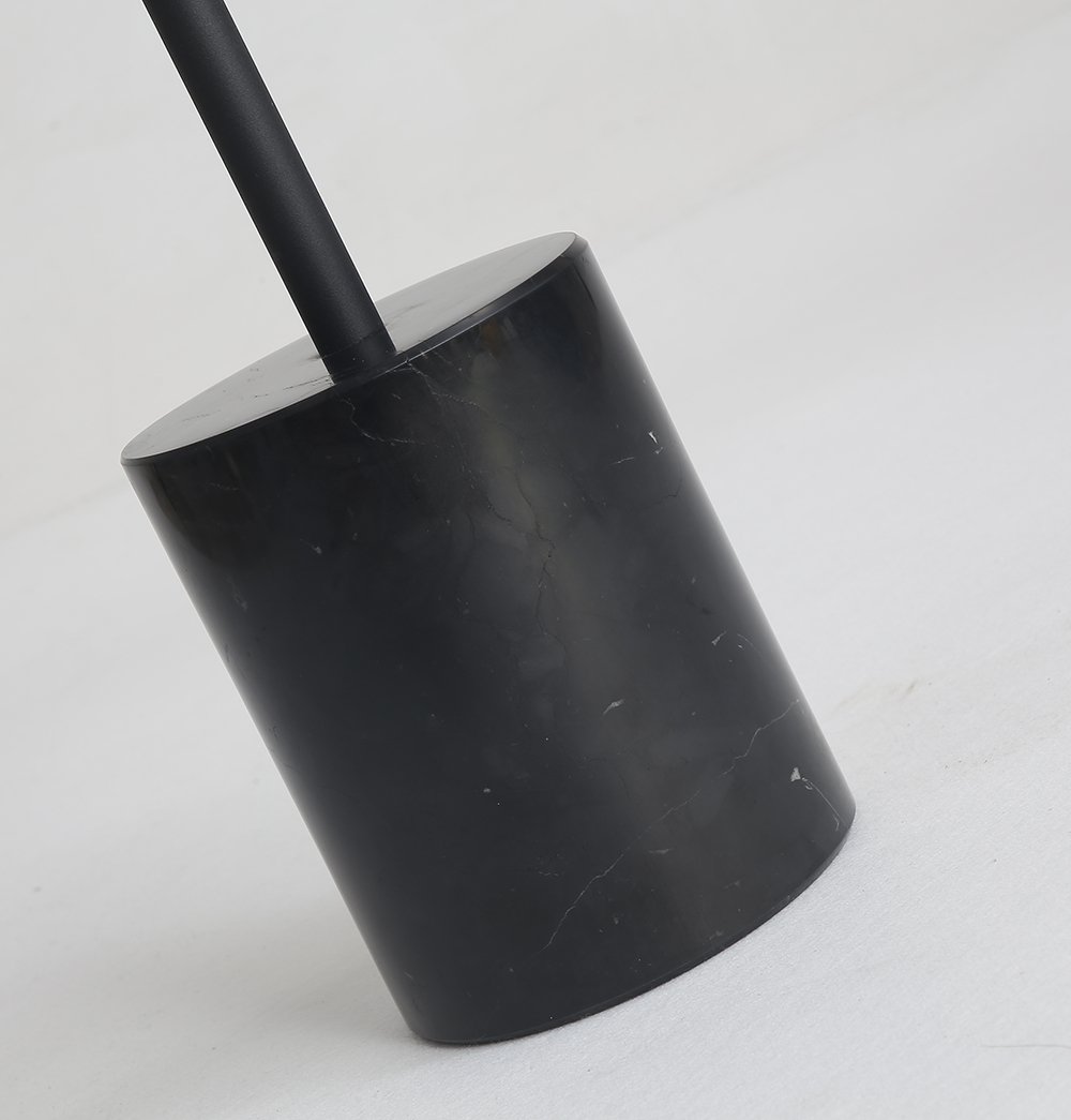 Ethan Side Table - Small - Black & Black Marble