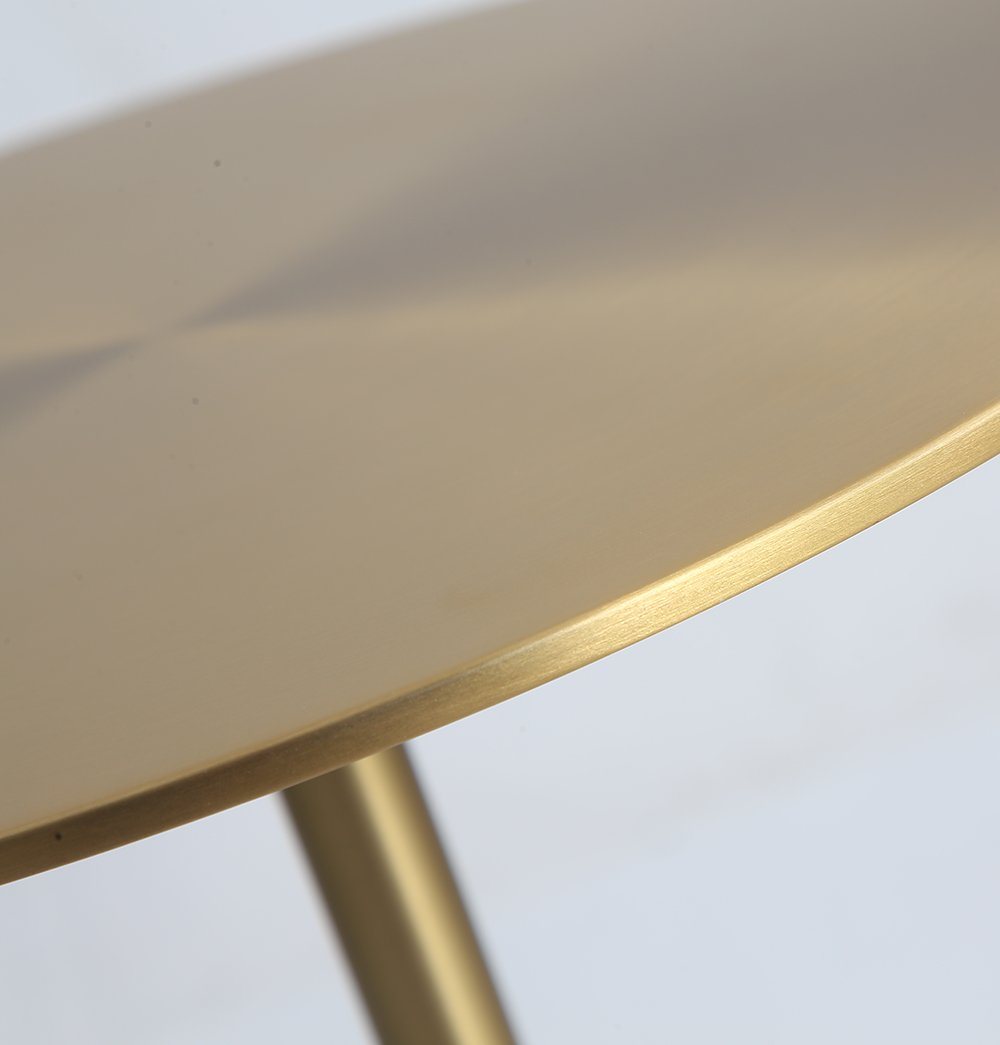 Ethan Side Table - Small - Brass & White Marble