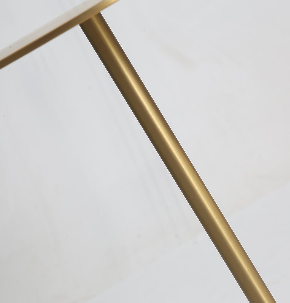 Ethan Side Table - Small - Brass & White Marble