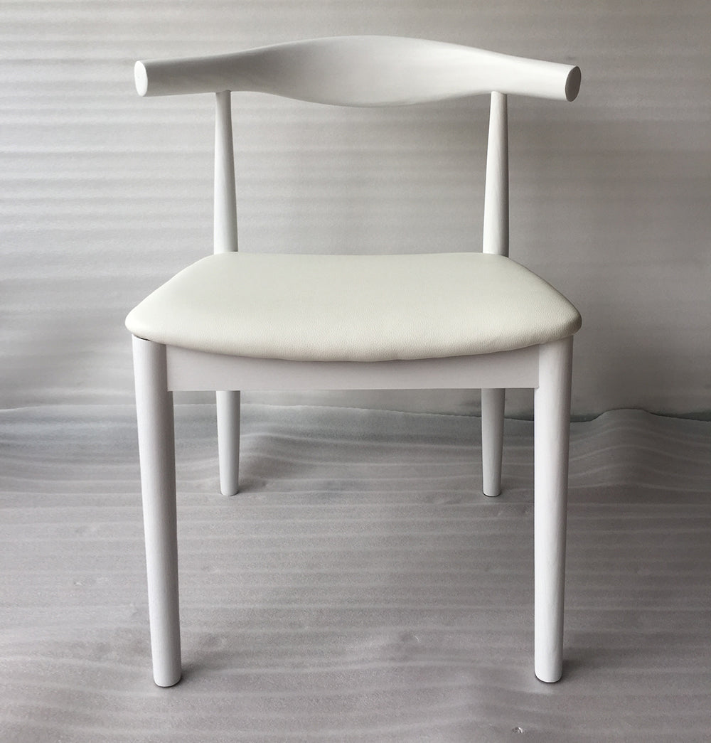 Hannah Chair - White & White Leather