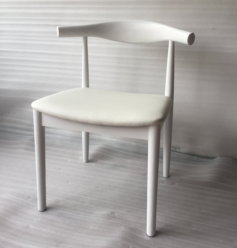 Hannah Chair - White & White Leather