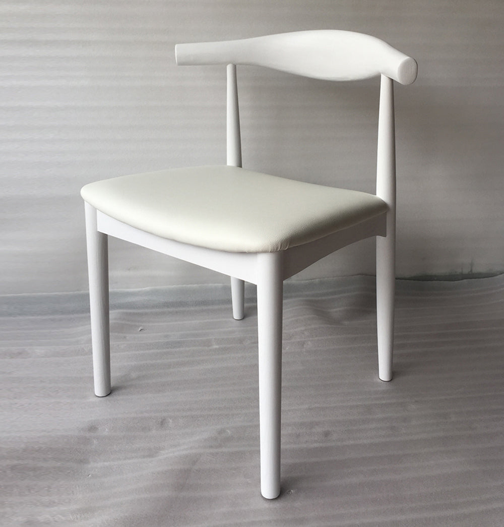 Hannah Chair - White & White Leather