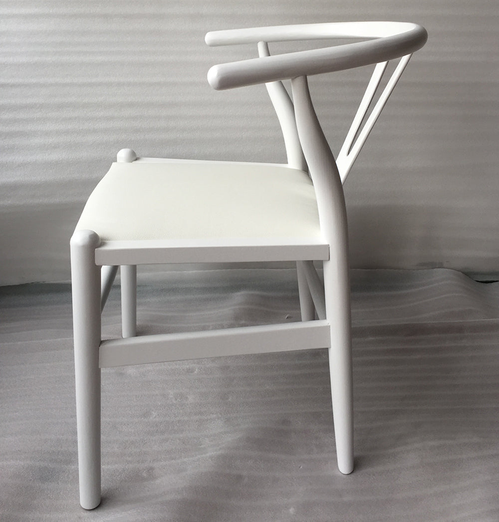 Dagmar Chair - White & White Leather