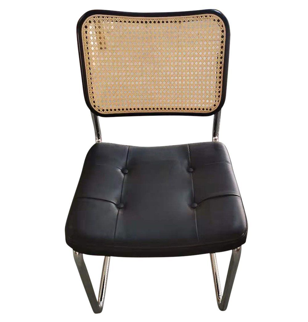 Emy Side Chair - Black & Black Leather