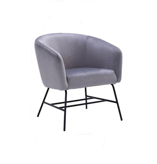 Galen Lounge Chair - Ash Grey Velvet