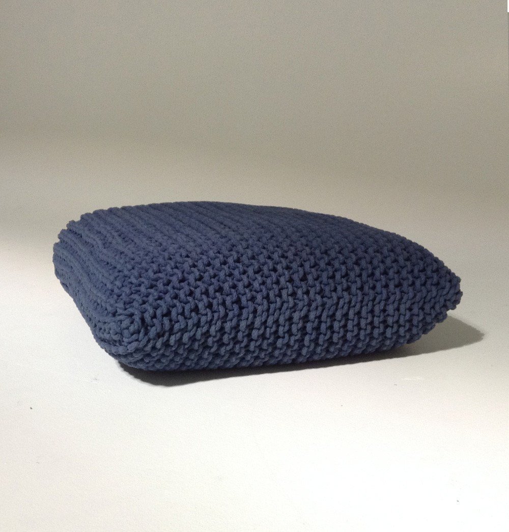 Handmade Knitted Floor Cushion | Reflecting Pond