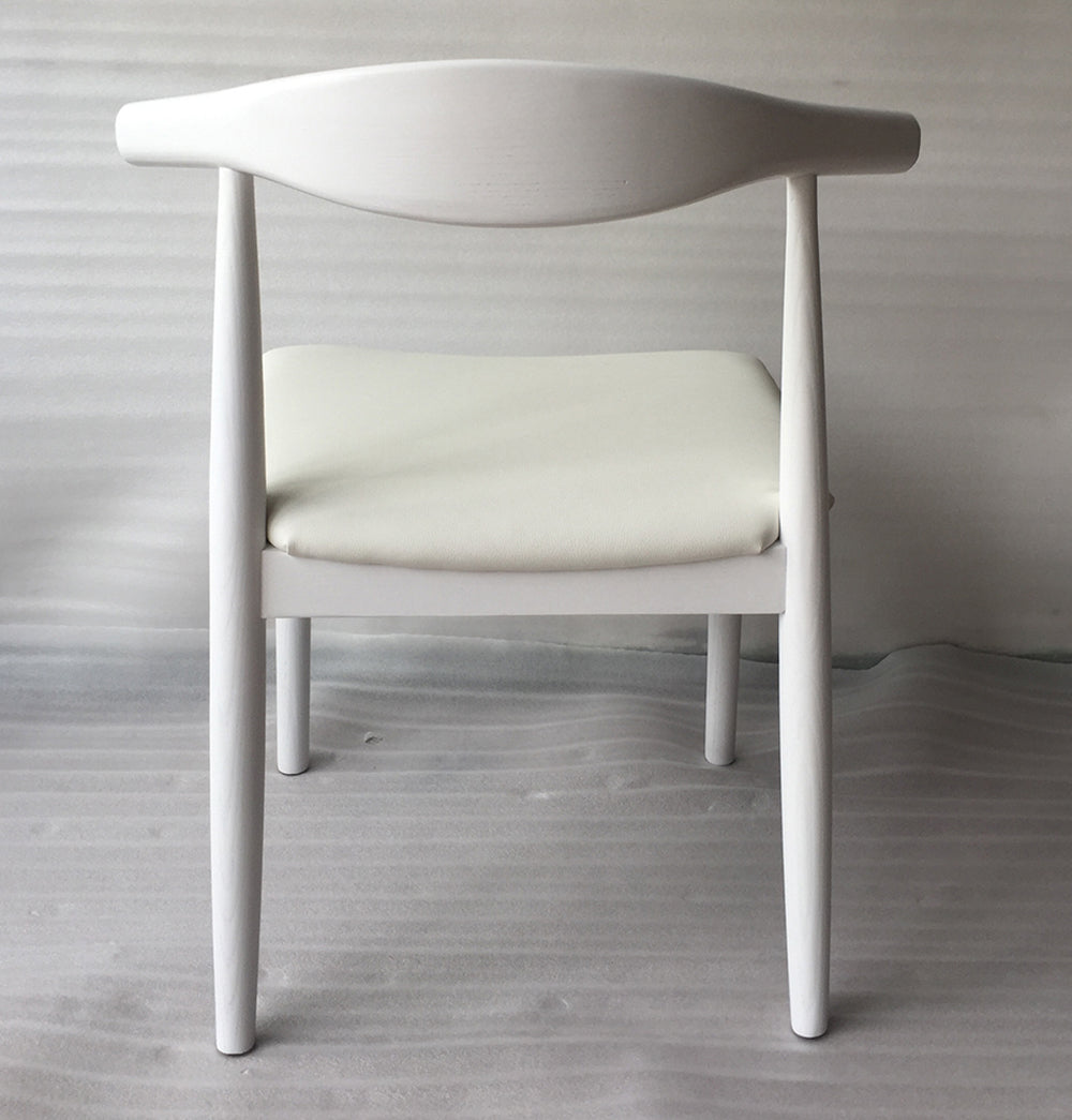 Hannah Chair - White & White Leather