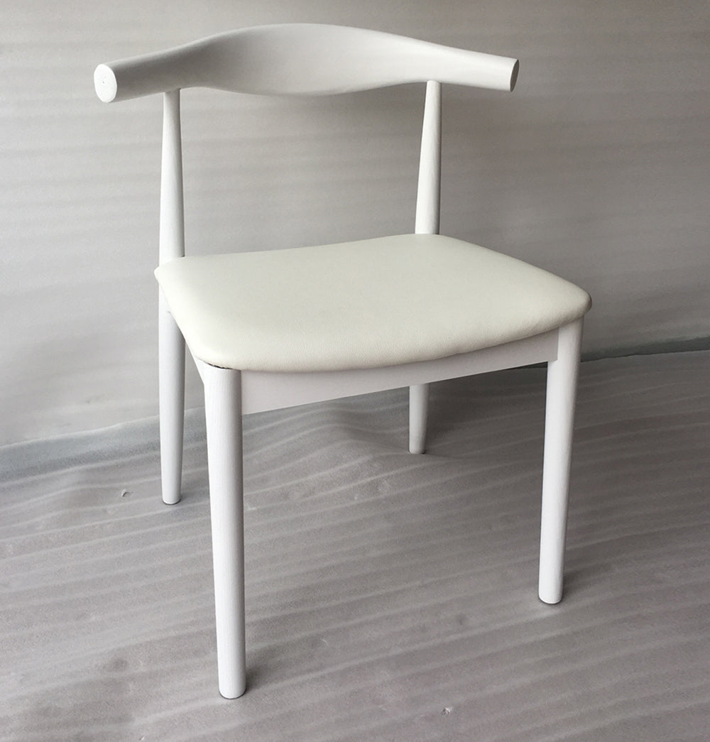 Hannah Chair - White & White Leather