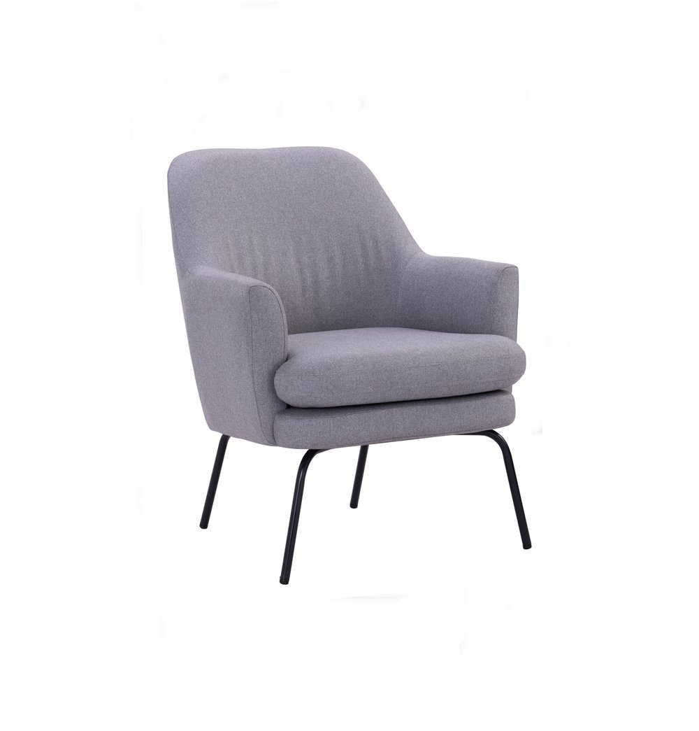 Lucian Lounge Chair - Pewter Grey